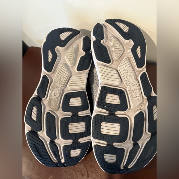Hoka Bondi 7 Running Sneakers Women’s Size 9.5 Grey Navy and Peach - Picture 11 of 12